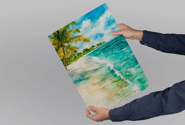 Anguilla watercolor poster Wall Art Anguilla Wall Hanging Home Décor Anguilla Gift Art Lovers Anguilla Art Lover Gift Anguilla wall art