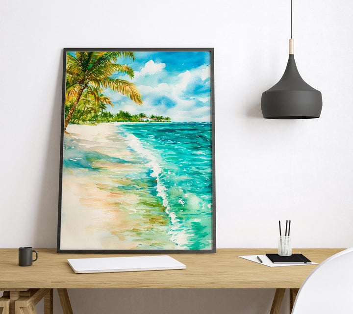 Anguilla watercolor poster Wall Art Anguilla Wall Hanging Home Décor Anguilla Gift Art Lovers Anguilla Art Lover Gift Anguilla wall art