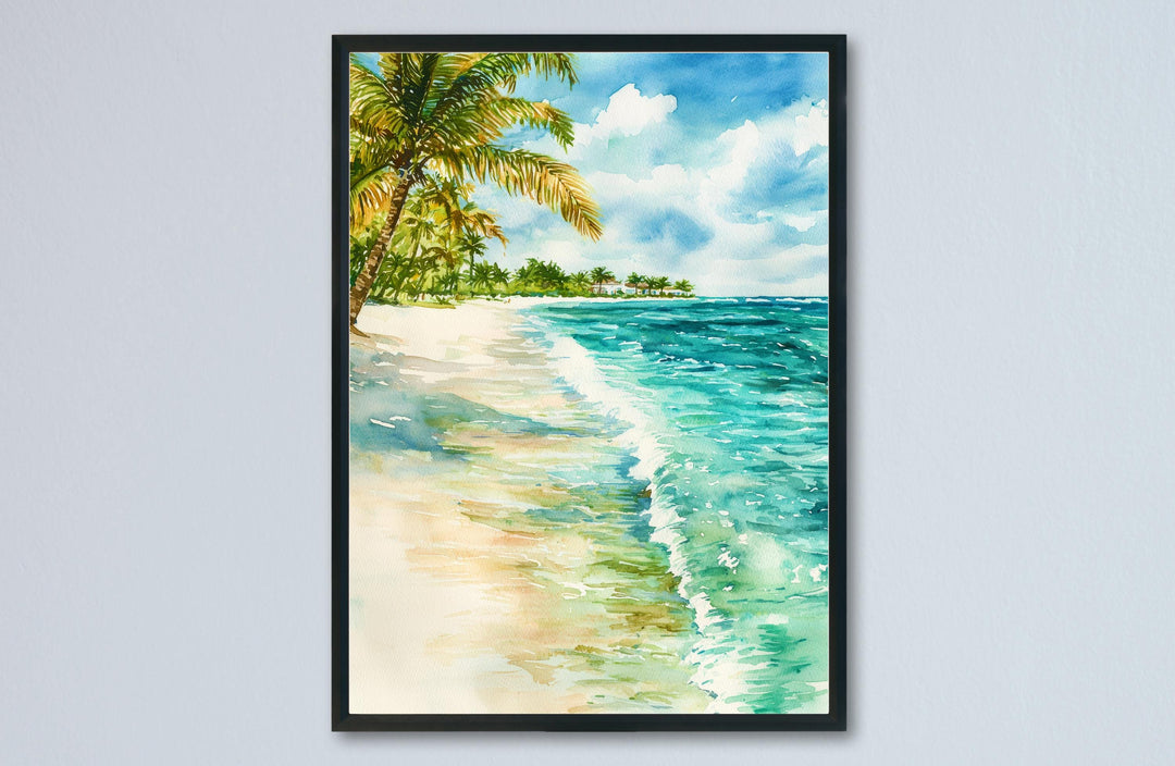Anguilla watercolor poster Wall Art Anguilla Wall Hanging Home Décor Anguilla Gift Art Lovers Anguilla Art Lover Gift Anguilla wall art