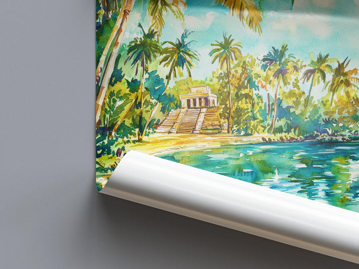 Belize watercolor poster Wall Art Belize Wall Hanging Home Décor Belize Gift Art Lovers Belize Art Lover Gift Belize wall art