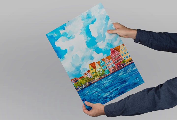 Curaçao watercolor poster Wall Art Curaçao Wall Hanging Home Décor Curaçao Gift Art Lovers Dutch Caribbean Art Lover Gift Dutch Caribbean