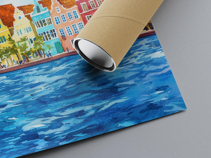 Curaçao watercolor poster Wall Art Curaçao Wall Hanging Home Décor Curaçao Gift Art Lovers Dutch Caribbean Art Lover Gift Dutch Caribbean