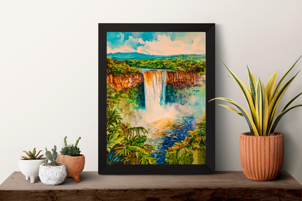 Guyana watercolor poster Wall Art Guyana Wall Hanging Home Décor Guyana Gift Art Lovers Guyana Art Lover Gift Guyana wall art