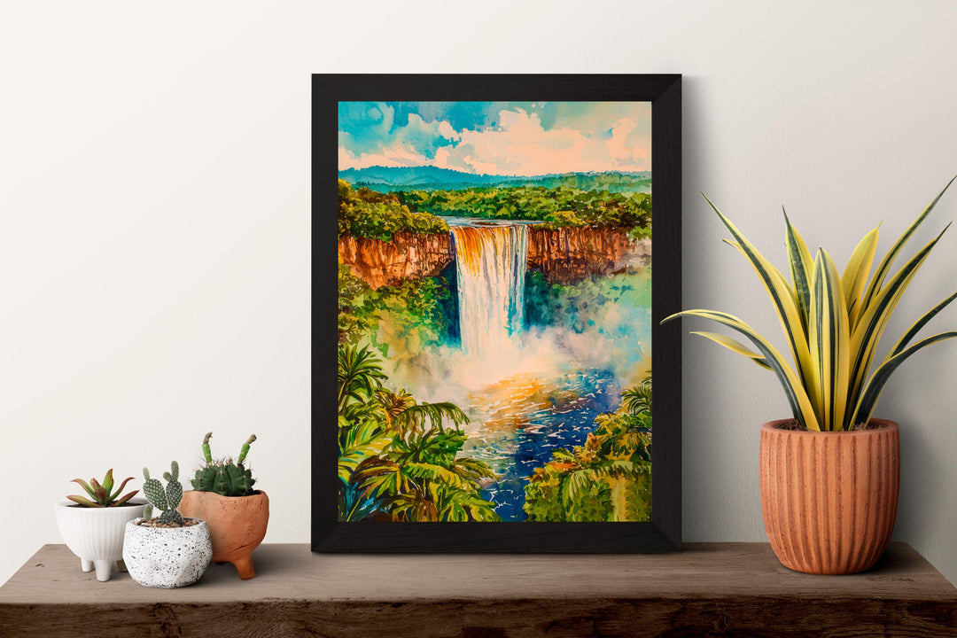 Guyana watercolor poster Wall Art Guyana Wall Hanging Home Décor Guyana Gift Art Lovers Guyana Art Lover Gift Guyana wall art
