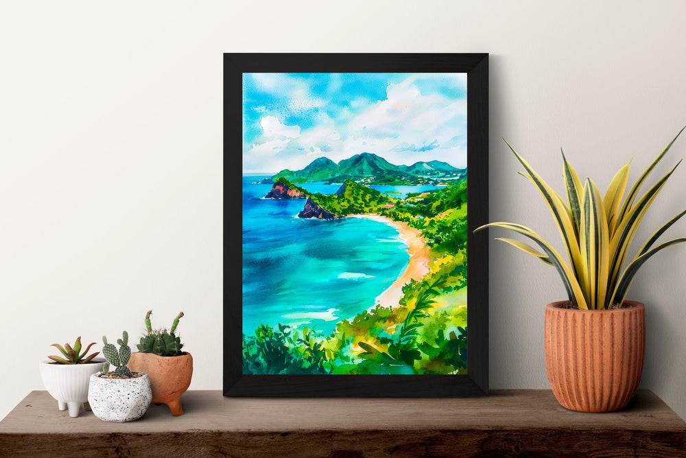 Saint Vincent and the Grenadines watercolor poster Wall Art Saint Vincent and the Grenadines Wall Hanging Home Décor Saint Vincent
