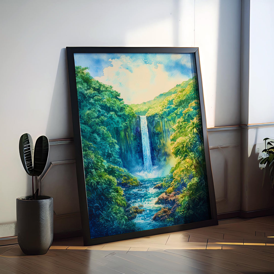 Akaka Falls State Park watercolor poster Wall Art Akaka Falls State Park Wall Hanging Home Décor Akaka Falls State Park Gift Art Lovers