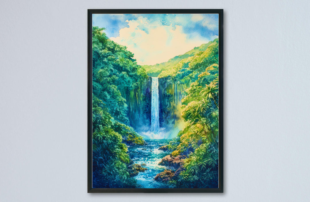 Akaka Falls State Park watercolor poster Wall Art Akaka Falls State Park Wall Hanging Home Décor Akaka Falls State Park Gift Art Lovers