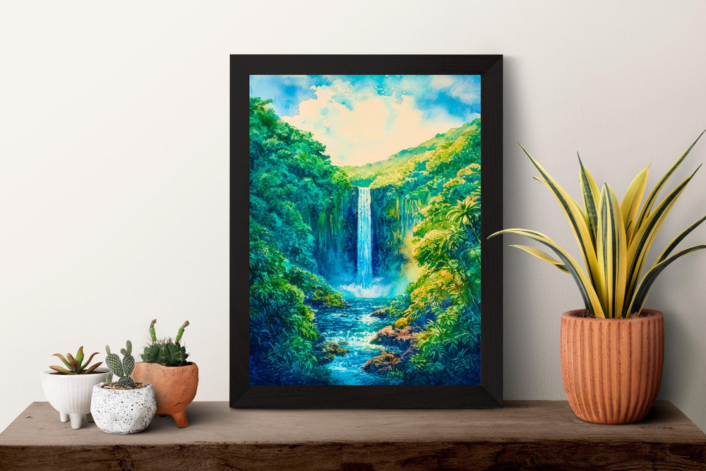Akaka Falls State Park watercolor poster Wall Art Akaka Falls State Park Wall Hanging Home Décor Akaka Falls State Park Gift Art Lovers