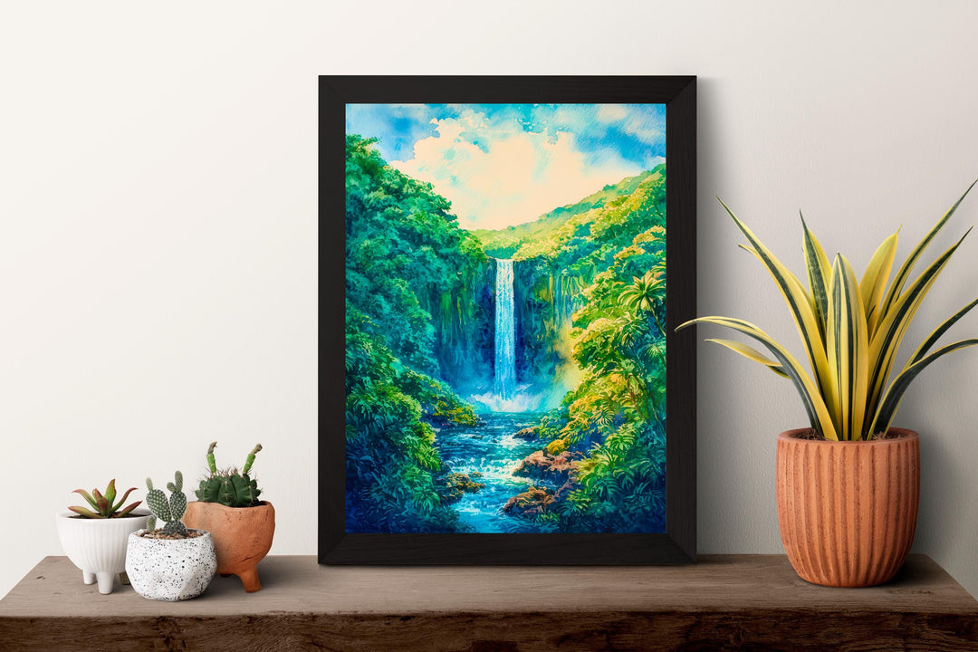 Akaka Falls State Park watercolor poster Wall Art Akaka Falls State Park Wall Hanging Home Décor Akaka Falls State Park Gift Art Lovers