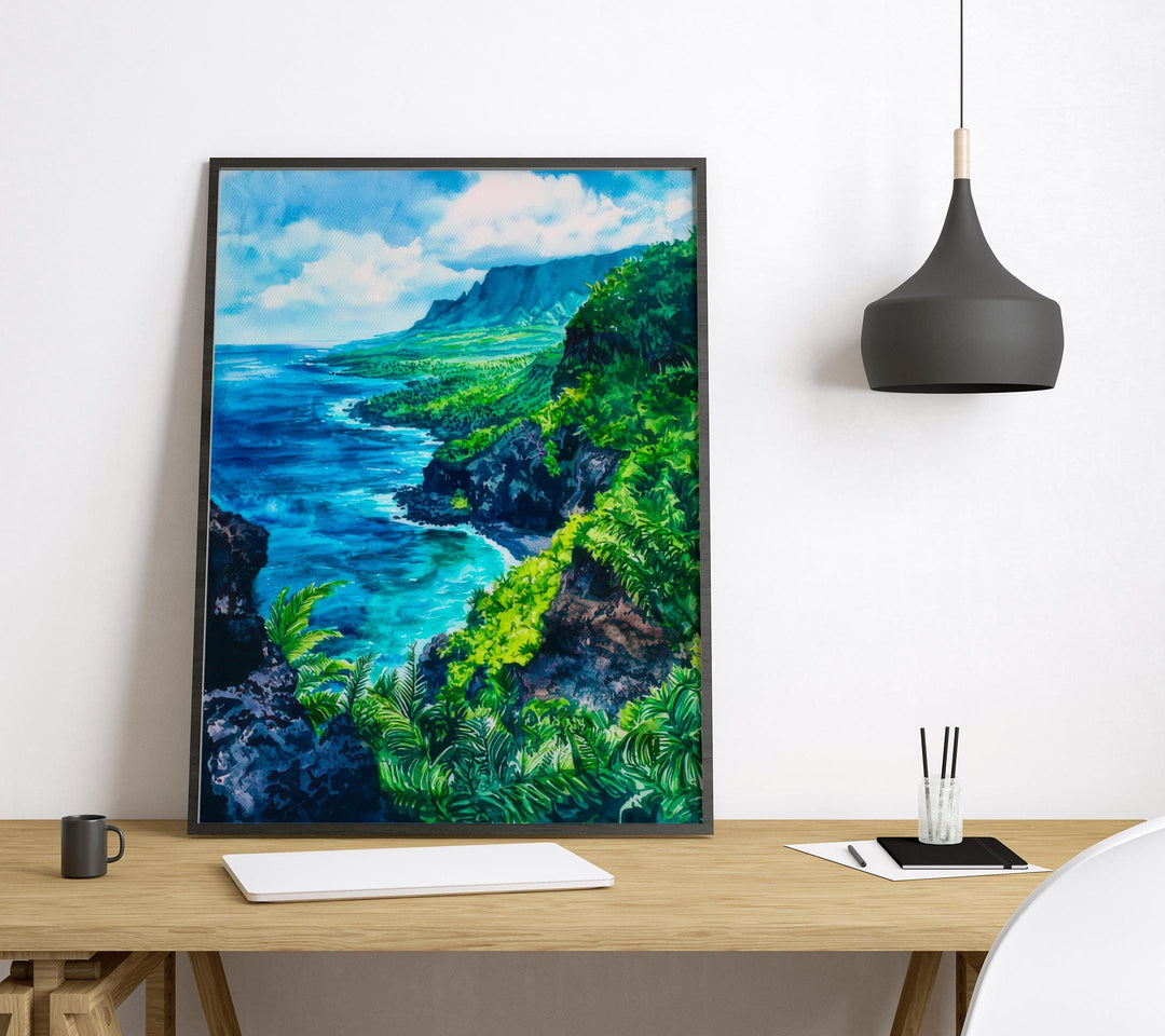 Big Island watercolor poster Wall Art Big Island Wall Hanging Home Décor Big Island Gift Art Lovers Hawaii Art Lover Gift Hawaii wall art