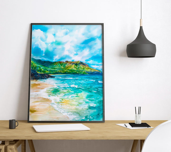 Hanauma Bay Natural Preserve watercolor poster Wall Art Hanauma Bay Natural Preserve Wall Hanging Home Décor Hanauma Bay Natural Preserve