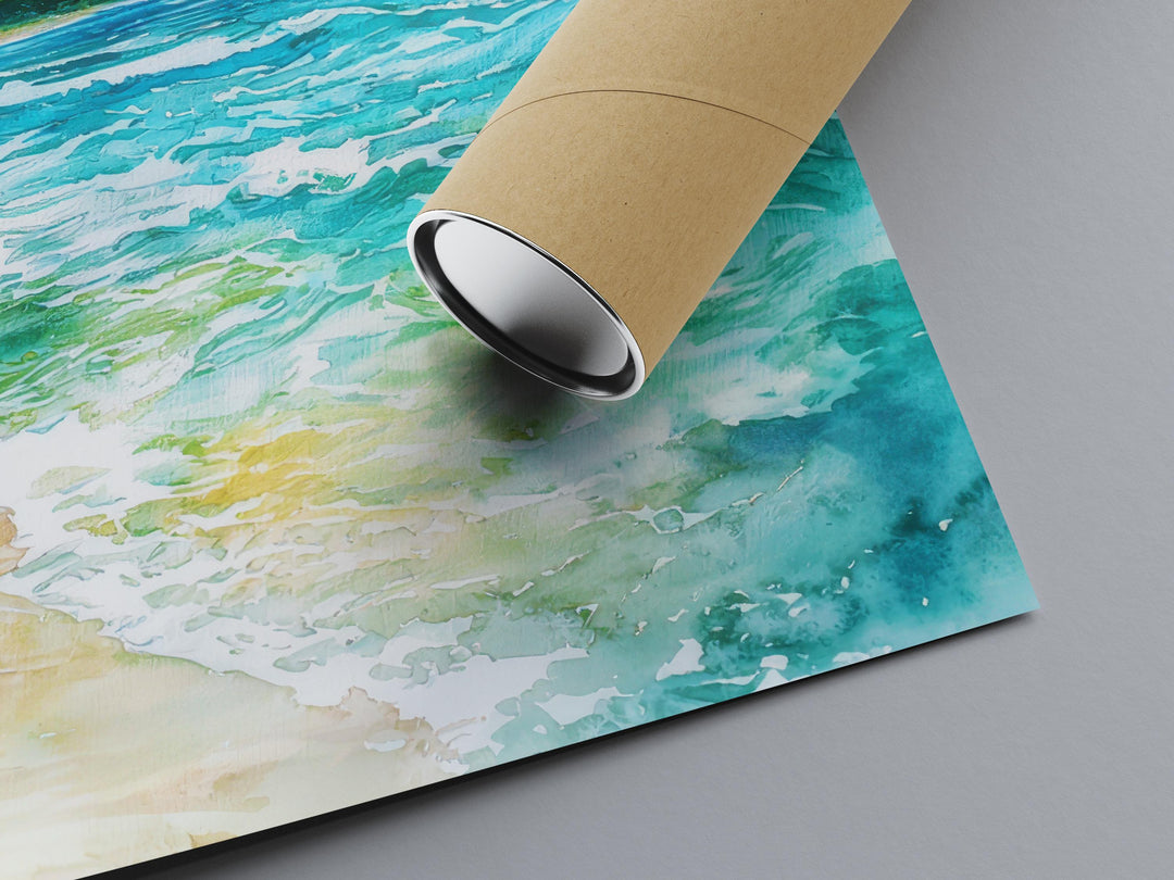 Hanauma Bay Natural Preserve watercolor poster Wall Art Hanauma Bay Natural Preserve Wall Hanging Home Décor Hanauma Bay Natural Preserve
