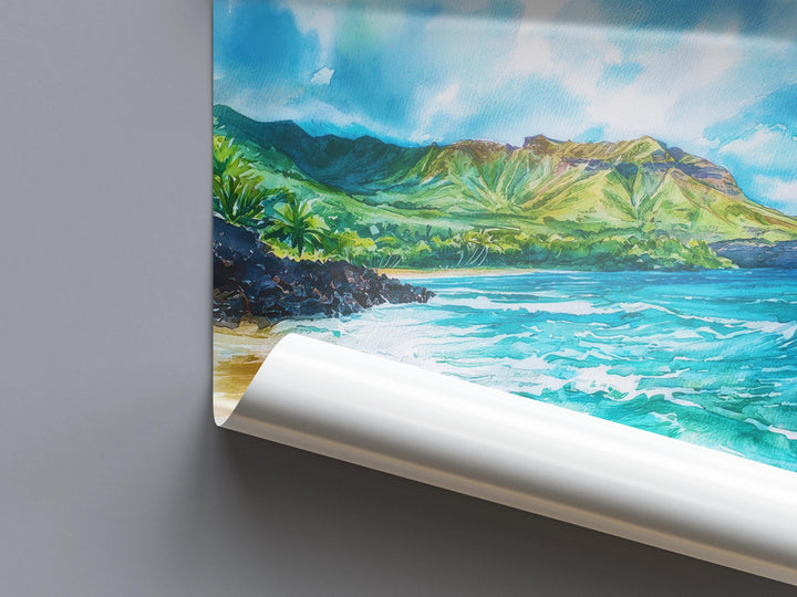 Hanauma Bay Natural Preserve watercolor poster Wall Art Hanauma Bay Natural Preserve Wall Hanging Home Décor Hanauma Bay Natural Preserve