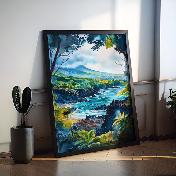 Hawaii Volcanoes National Park watercolor poster Wall Art Hawaii Volcanoes National Park Wall Hanging Home Décor Hawaii Volcanoe