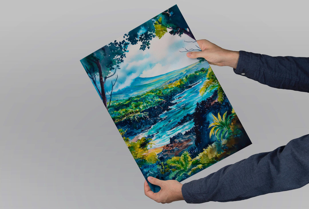 Hawaii Volcanoes National Park watercolor poster Wall Art Hawaii Volcanoes National Park Wall Hanging Home Décor Hawaii Volcanoe