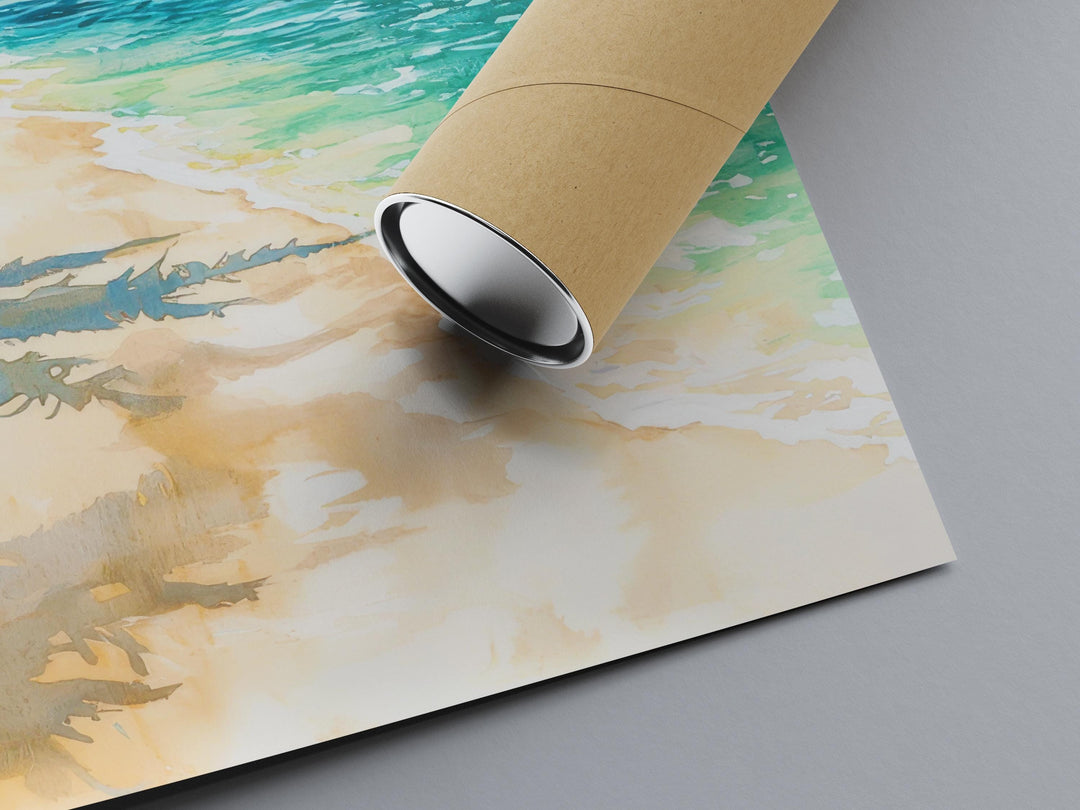 Lanikai Beach watercolor poster Wall Art Lanikai Beach Wall Hanging Home Décor Lanikai Beach Gift Art Lovers Hawaii Art Lover Gift Hawaii
