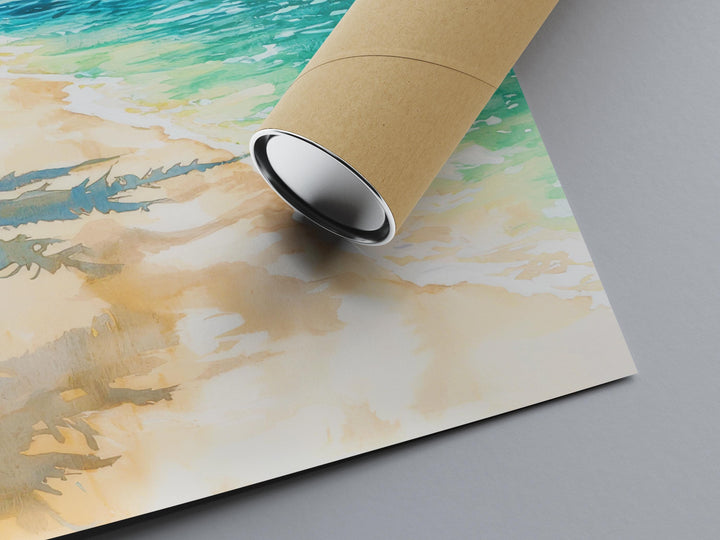 Lanikai Beach watercolor poster Wall Art Lanikai Beach Wall Hanging Home Décor Lanikai Beach Gift Art Lovers Hawaii Art Lover Gift Hawaii