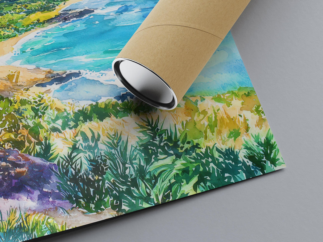 Makapuu Point watercolor poster Wall Art Makapuu Point Wall Hanging Home Décor Makapuu Point Gift Art Lovers Hawaii Art Lover Gift Hawaii