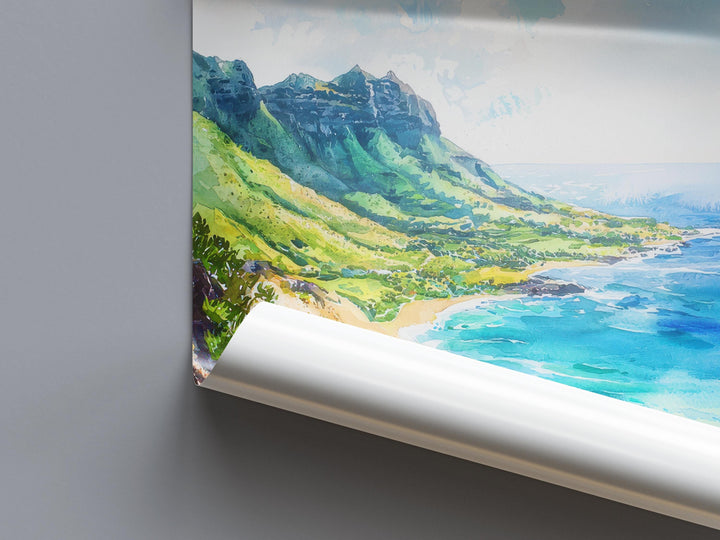Makapuu Point watercolor poster Wall Art Makapuu Point Wall Hanging Home Décor Makapuu Point Gift Art Lovers Hawaii Art Lover Gift Hawaii