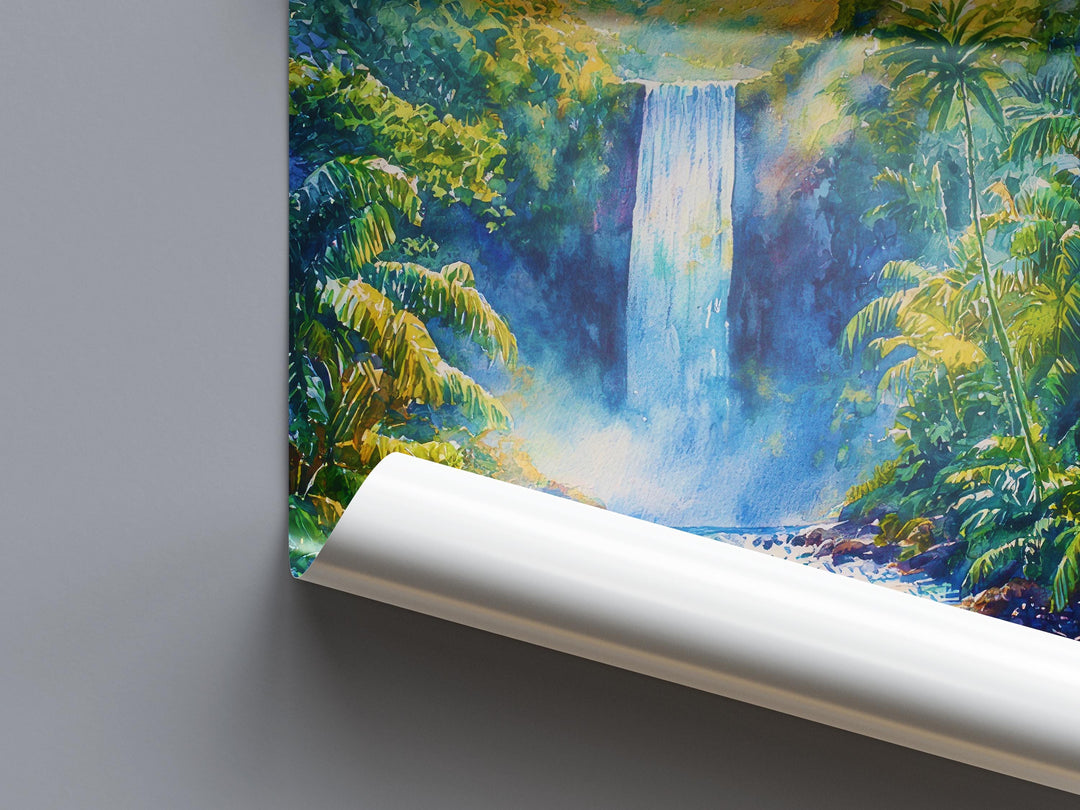Manoa Falls watercolor poster Wall Art Manoa Falls Wall Hanging Home Décor Manoa Falls Gift Art Lovers Hawaii Art Lover Gift Hawaii wall art