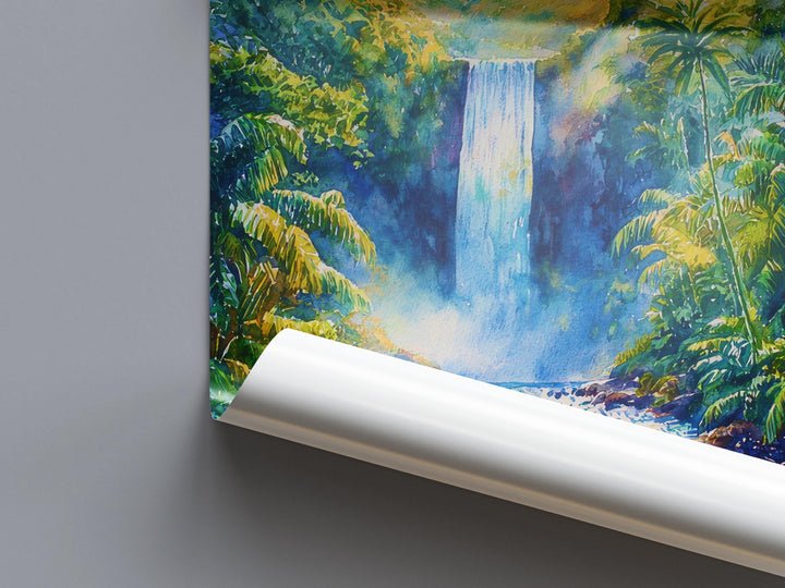 Manoa Falls watercolor poster Wall Art Manoa Falls Wall Hanging Home Décor Manoa Falls Gift Art Lovers Hawaii Art Lover Gift Hawaii wall art