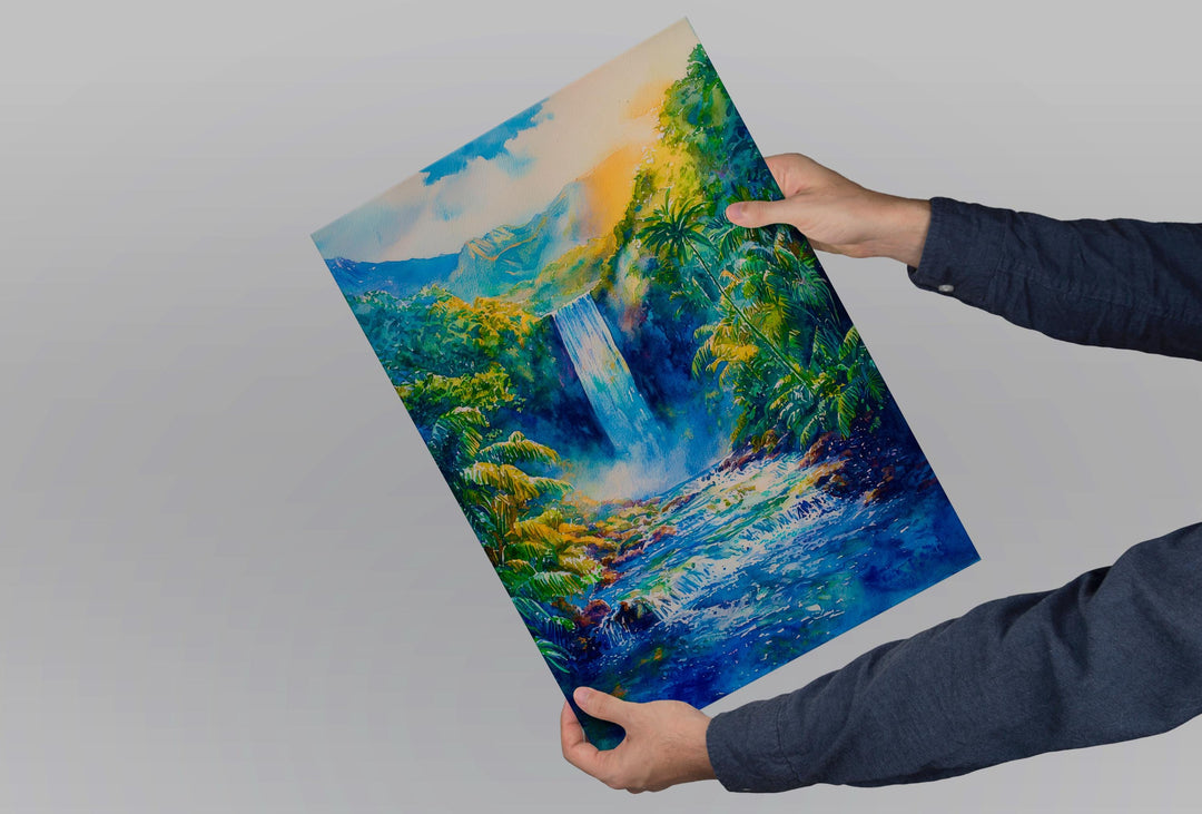 Manoa Falls watercolor poster Wall Art Manoa Falls Wall Hanging Home Décor Manoa Falls Gift Art Lovers Hawaii Art Lover Gift Hawaii wall art