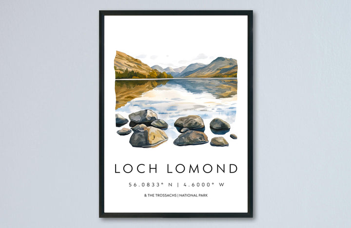 Loch Lomond Watercolor Poster Wall Art Loch Lomond Wall Hanging Home Décor Loch Lomond Gift Art Lovers Scotland Art Lover Gift