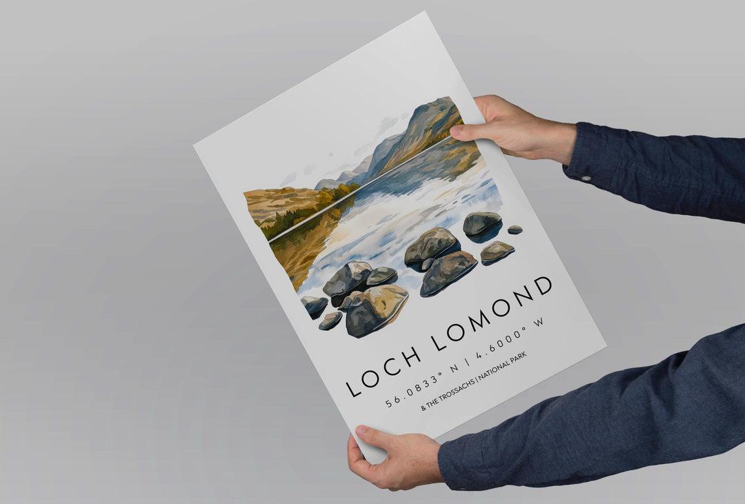 Loch Lomond Watercolor Poster Wall Art Loch Lomond Wall Hanging Home Décor Loch Lomond Gift Art Lovers Scotland Art Lover Gift