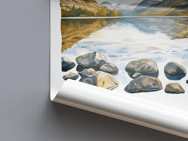 Loch Lomond Watercolor Poster Wall Art Loch Lomond Wall Hanging Home Décor Loch Lomond Gift Art Lovers Scotland Art Lover Gift