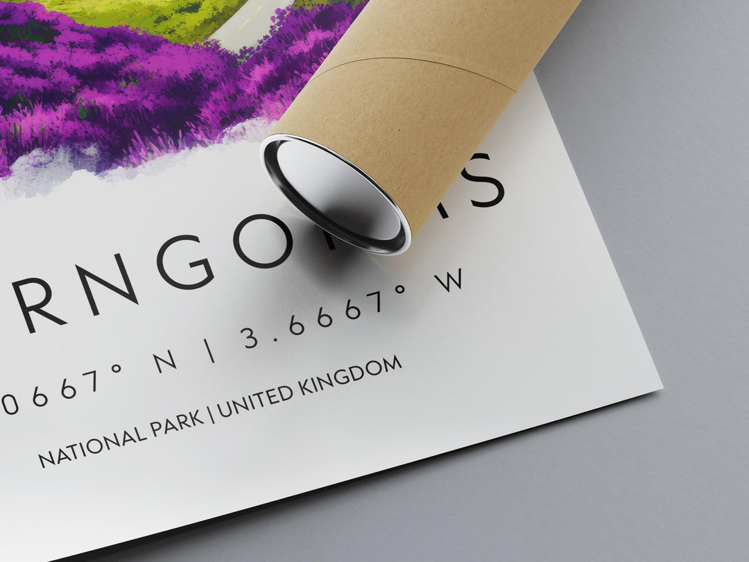 Cairngorms NP Watercolor Poster Wall Art Cairngorms Decor Home Décor Cairngorms Gift UK Art Lover Gift, Travel Souvenir Print