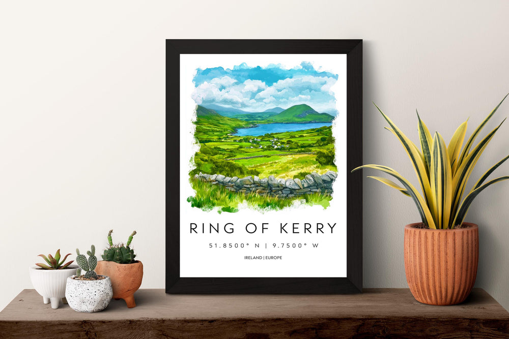 Ring of Kerry Watercolor Poster Wall Art Ring of Kerry Decor Home Décor Ring of Kerry Gift Ireland Art Lover Gift, Travel Souvenir Print
