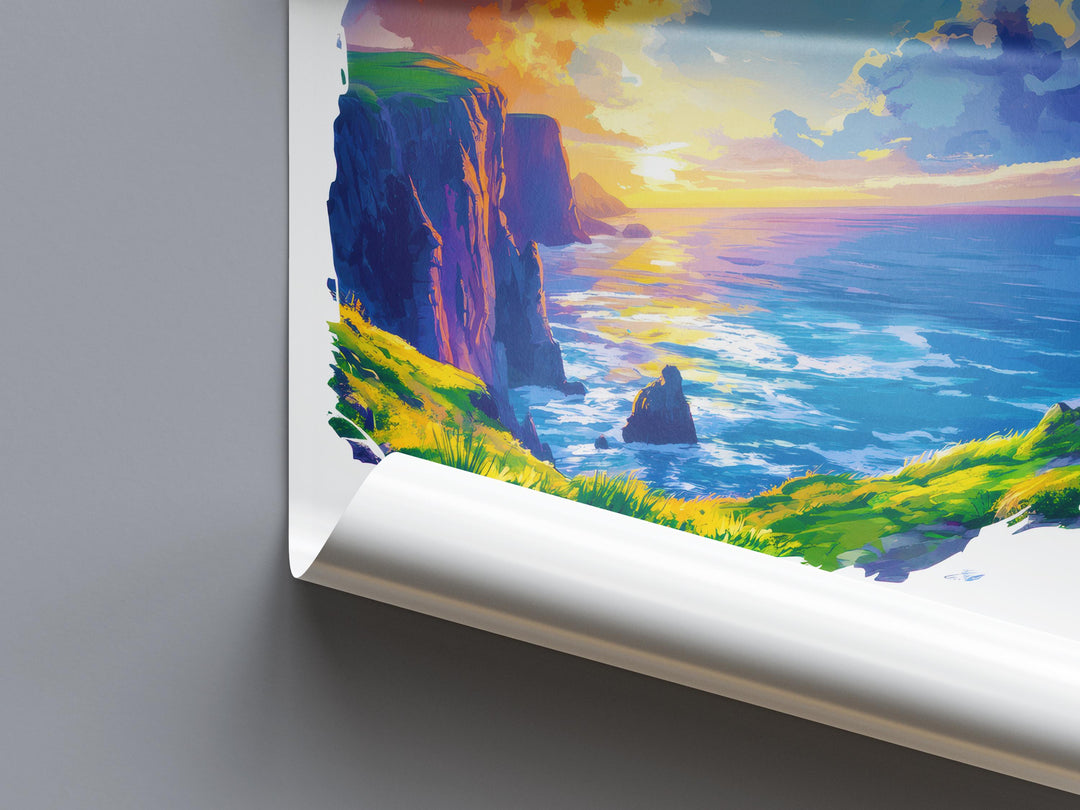 Donegal Watercolor Poster Wall Art Donegal Wall Decor Home Décor Donegal Gift Ireland Art Lover Gift, Travel Souvenir Print