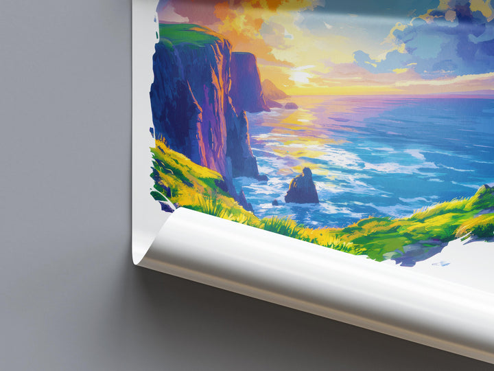 Donegal Watercolor Poster Wall Art Donegal Wall Decor Home Décor Donegal Gift Ireland Art Lover Gift, Travel Souvenir Print