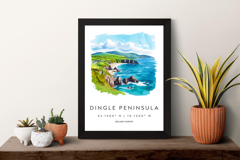 Dingle Peninsula Watercolor Poster Wall Art Dingle Decor Home Décor Dingle Gift Ireland Art Lover Gift, Travel Souvenir Print