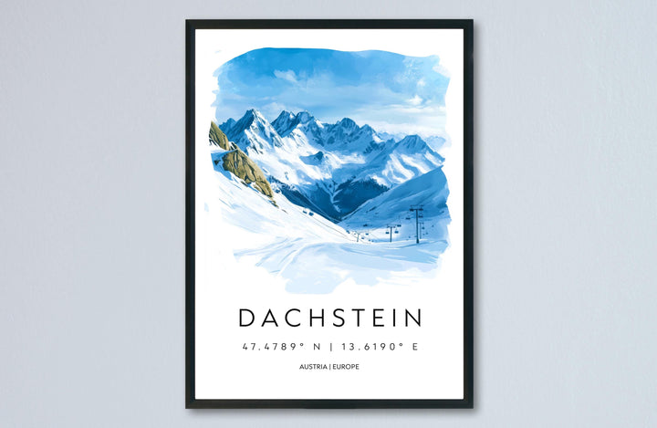 Dachstein watercolor poster Wall Art Dachstein Wall Hanging Home Décor Dachstein Gift Art Lovers Italy Art Lover Gift