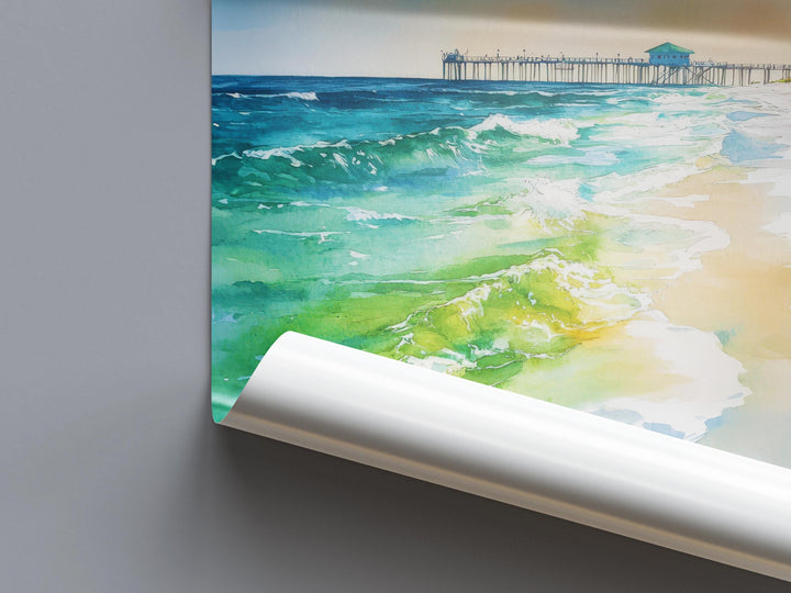 Pensacola Beach Watercolor Poster Wall Art Pensacola Beach Wall Hanging Home Décor Pensacola Beach Gift Art Lovers United States Wall Art