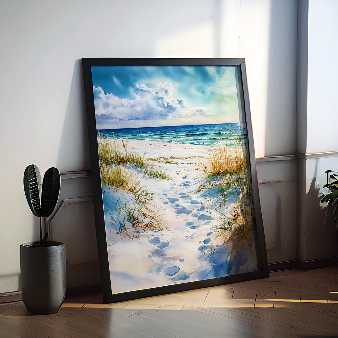 Gulf Islands National Seashore Watercolor Poster Wall Art Gulf Islands National Seashore Wall Hanging Home Décor Gulf Islands