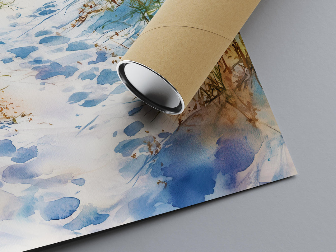 Gulf Islands National Seashore Watercolor Poster Wall Art Gulf Islands National Seashore Wall Hanging Home Décor Gulf Islands