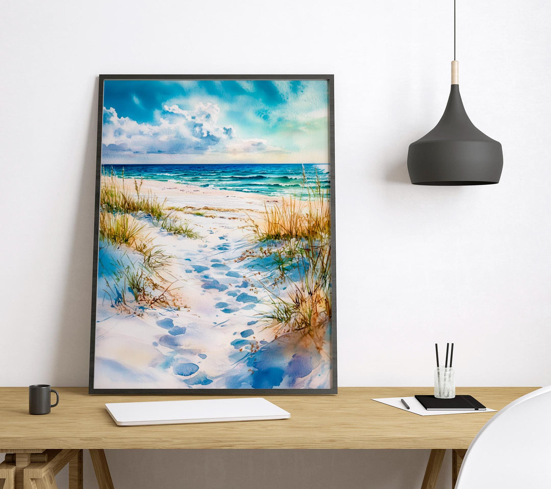 Gulf Islands National Seashore Watercolor Poster Wall Art Gulf Islands National Seashore Wall Hanging Home Décor Gulf Islands