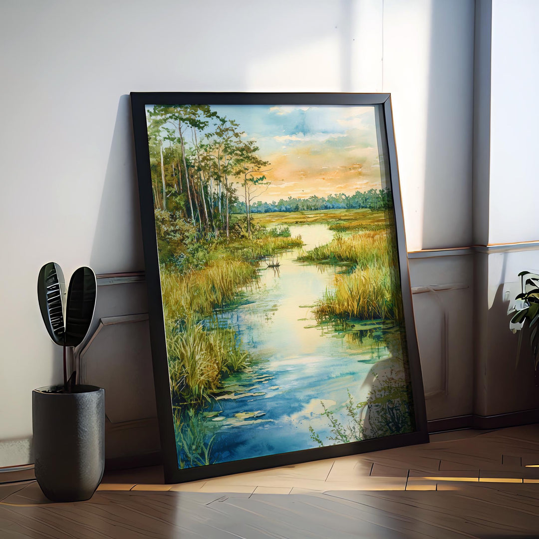 Everglades National Park Watercolor Poster Wall Art Everglades National Park Wall Hanging Home Décor Everglades National Park Gift Art