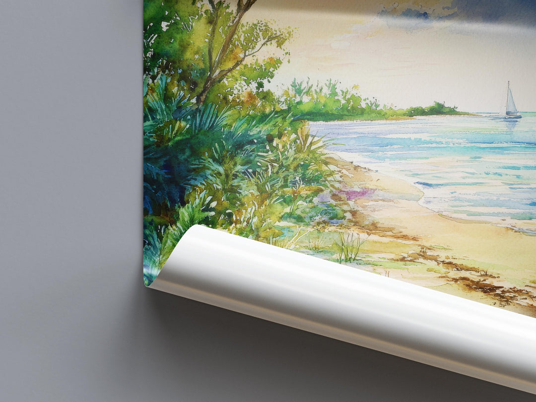 Captiva Beach Watercolor Poster Wall Art Captiva Beach Wall Hanging Home Décor Captiva Beach Gift Art Lovers United States Wall Art
