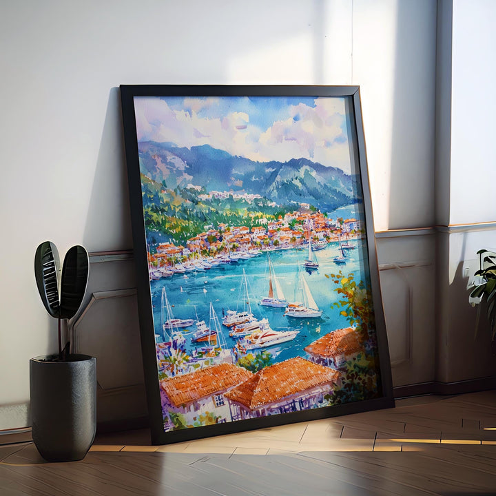 Marmaris Watercolor Poster Wall Art Marmaris Wall Hanging Home Décor Marmaris Gift Art Lovers Turkey Wall Art Marmaris Travel Poster Gift