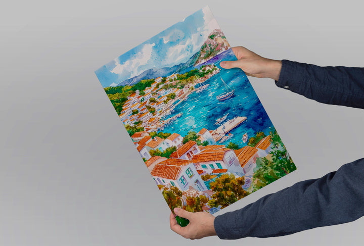Kas Watercolor Poster Wall Art Kas Wall Hanging Home Décor Kas Gift Art Lovers Turkey Art Lover Gift
