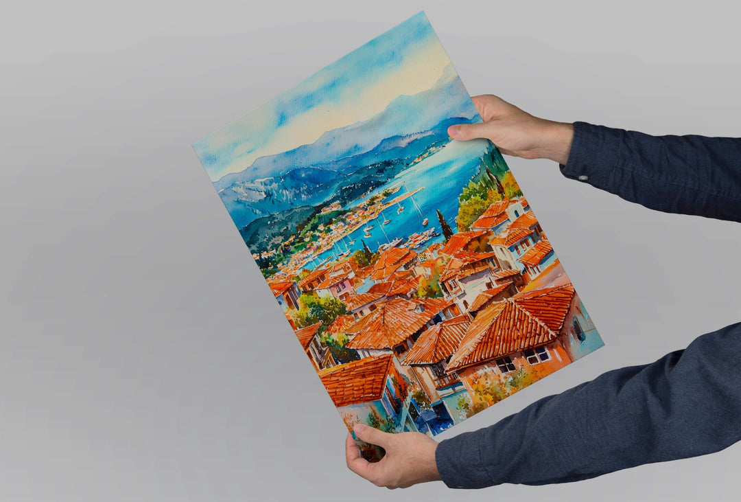 Fethiye Watercolor Poster Wall Art Fethiye Wall Hanging Home Décor Fethiye Gift Art Lovers Turkey Wall Art Fethiye Travel Poster Gift