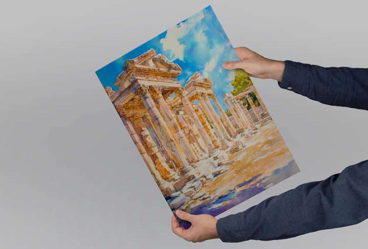 Ephesus Watercolor Poster Wall Art Ephesus Wall Hanging Home Décor Ephesus Gift Art Lovers Turkey Wall Art Ephesus Travel Poster Gift