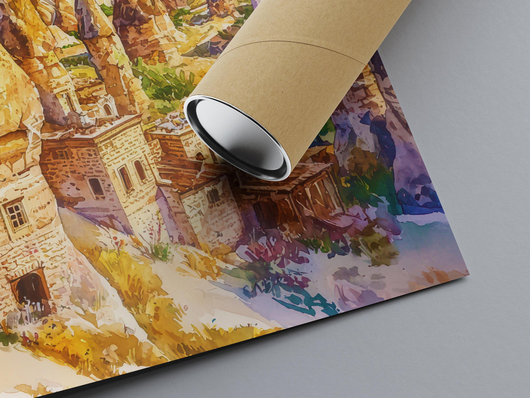 Cappadocia Watercolor Poster Wall Art Cappadocia Wall Hanging Home Décor Cappadocia Gift Art Lovers Turkey Wall Art Cappadocia Travel Poster