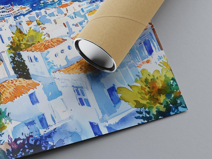 Bodrum Watercolor Poster Wall Art Bodrum Wall Hanging Home Décor Bodrum Gift Art Lovers Turkey Wall Art Bodrum Travel Poster Gift