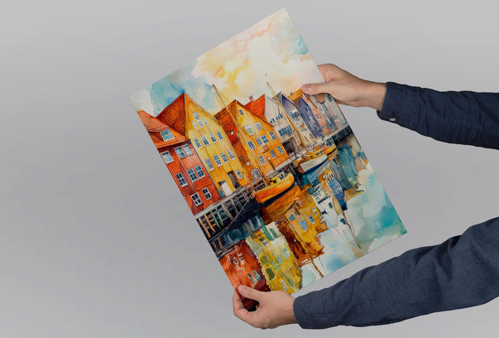 Aarhus Watercolor Poster Wall Art Aarhus Wall Hanging Home Décor Aarhus Gift Art Lovers Denmark Wall Art Aarhus Travel Poster Gift