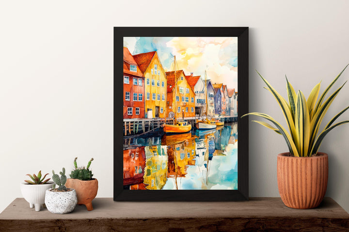 Aarhus Watercolor Poster Wall Art Aarhus Wall Hanging Home Décor Aarhus Gift Art Lovers Denmark Wall Art Aarhus Travel Poster Gift