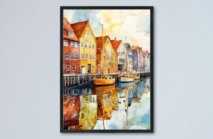 Aarhus Watercolor Poster Wall Art Aarhus Wall Hanging Home Décor Aarhus Gift Art Lovers Denmark Wall Art Aarhus Travel Poster Gift